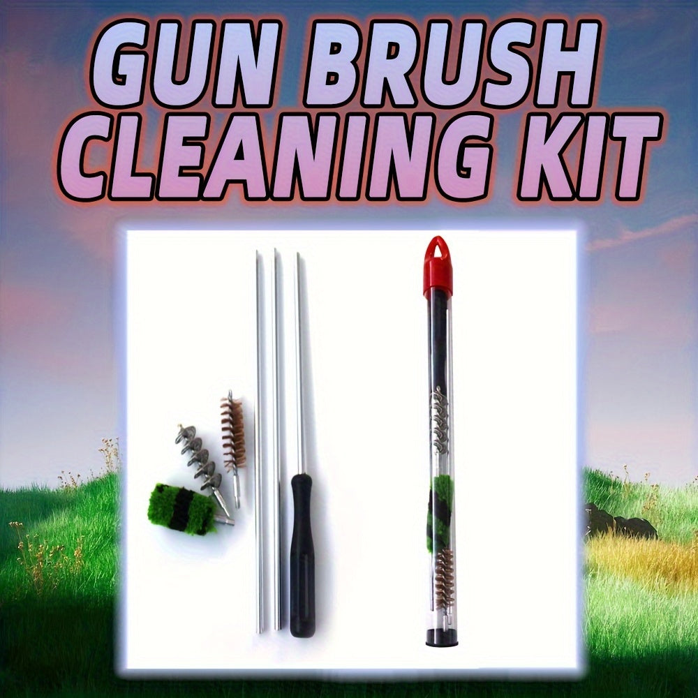 Portable Heavy Duty Cleaning Kit Rod Brass Bristles Brush Set