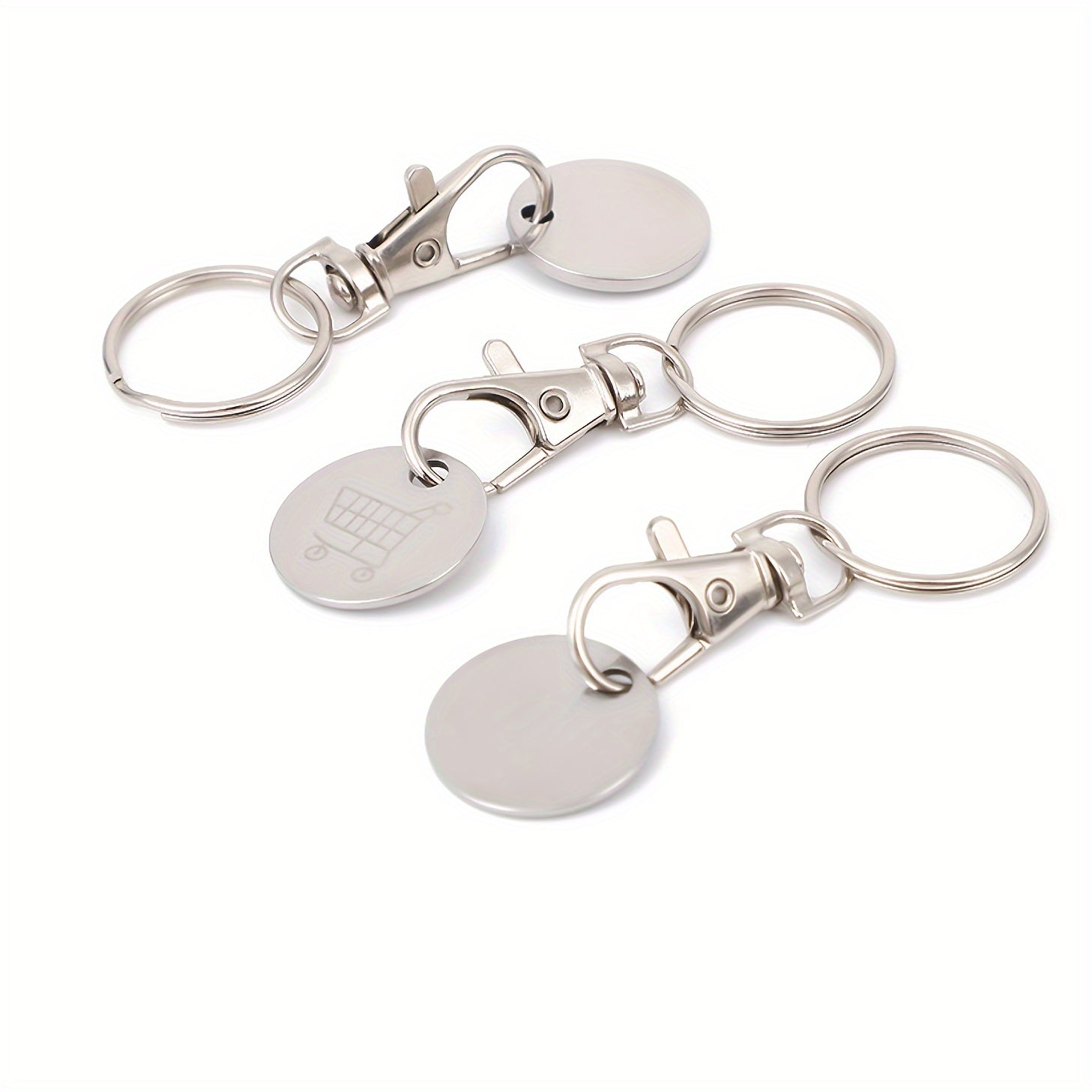 Shopping Cart Keychain Aluminum Alloy Token Keyring