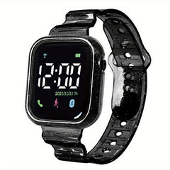 Student Electronic Watch with Transparent Strap