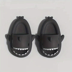 Women's Cartoon Shark Slides Soft Non Slip Shoes Indoor & Outdoor Beach Slides