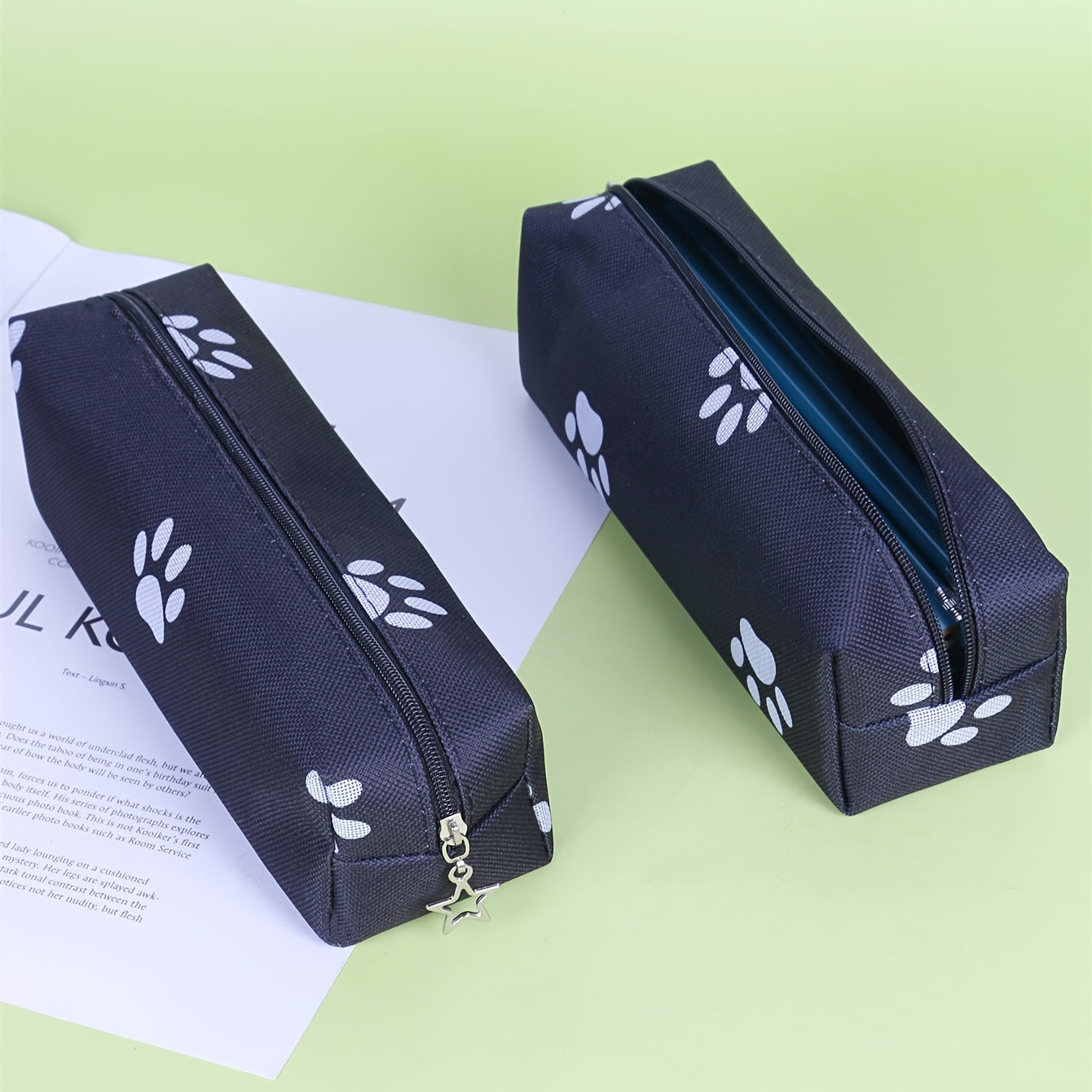 Large Capacity Paw Pencil Case for Students