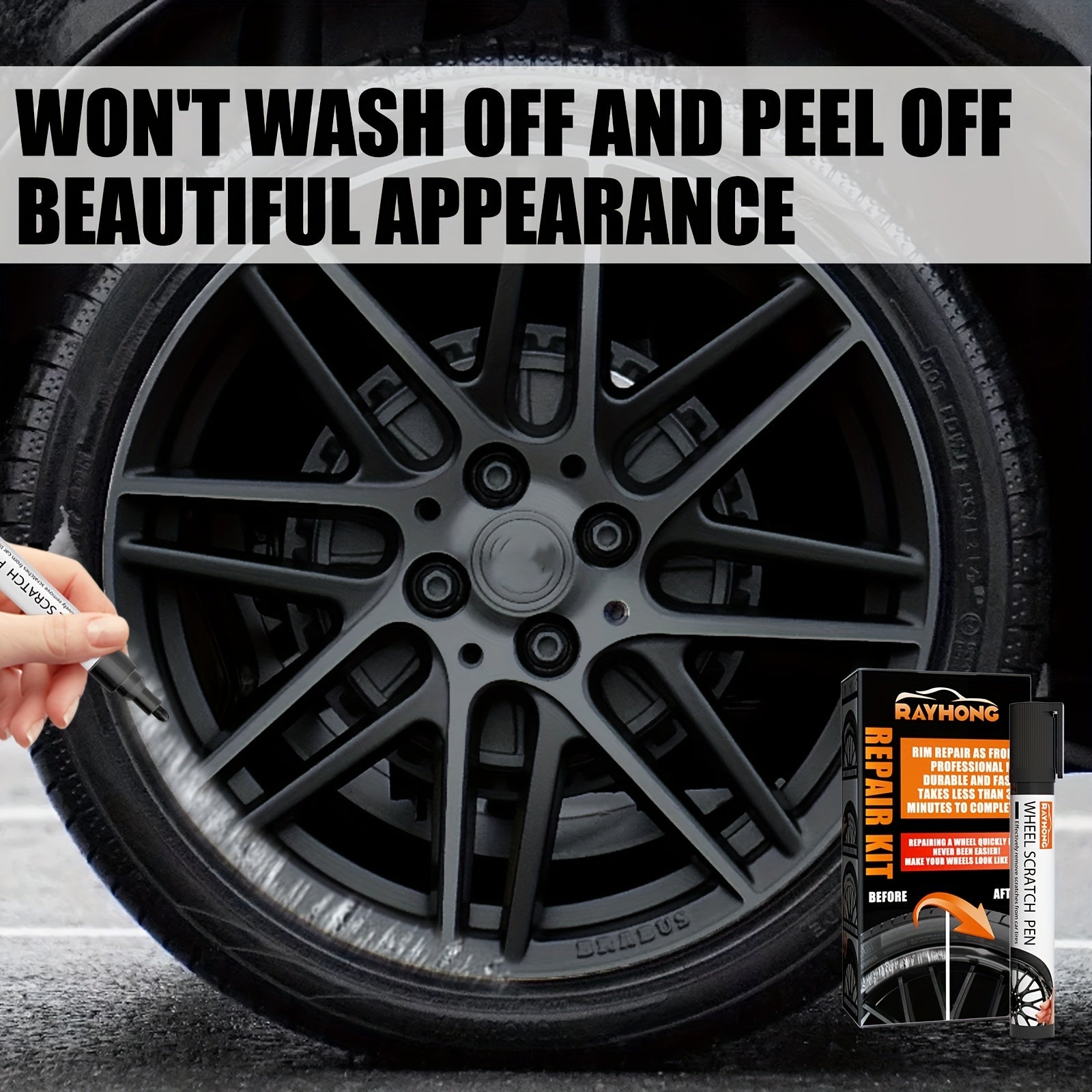 Car Wheel Scratch Repair Pen - Paint Repair And Scratch Removal Pen