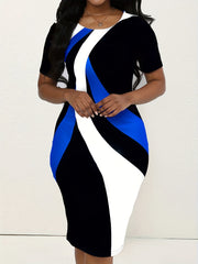 Women's Graphic Print Bodycon Midi Pencil Dress