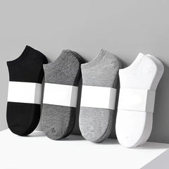 Teenager's Solid Liner Anklet Socks 10 Pairs Cotton Blend Soft Non Slip Socks