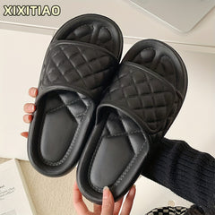 XIXITIAO Casual Open Toe Slippers For Boys Lightweight Non-slip Indoor Slippers