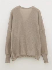 Surplice Neck Cross Front Sweater Long Sleeve Spring & Fall Women's Clothing