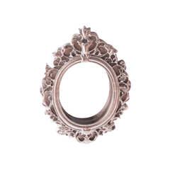 Golden and Silvery Dollhouse Mirror Set with Floral Carvings