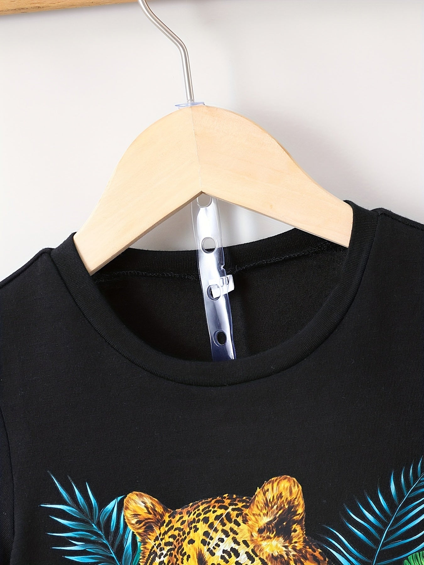 Leopard Print T Shirt And Shorts Set for Kids