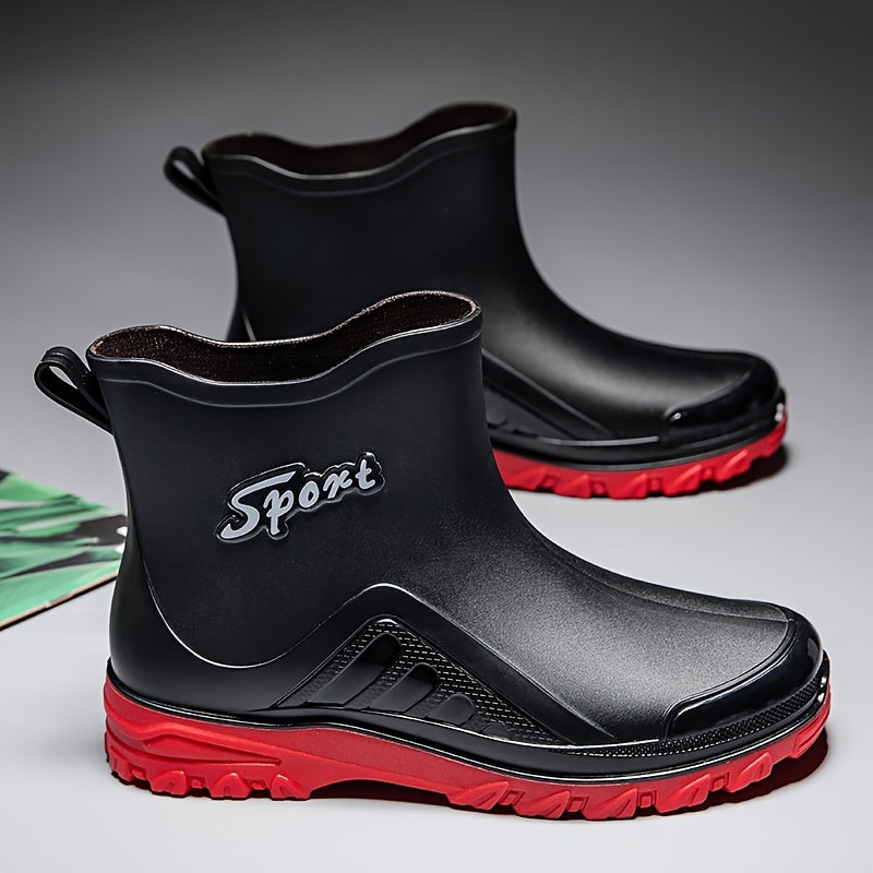 Men's Sport Letter High Top Boots Non Slip Waterproof Shoes