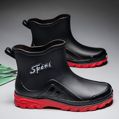 Men's Sport Letter High Top Boots Non Slip Waterproof Shoes