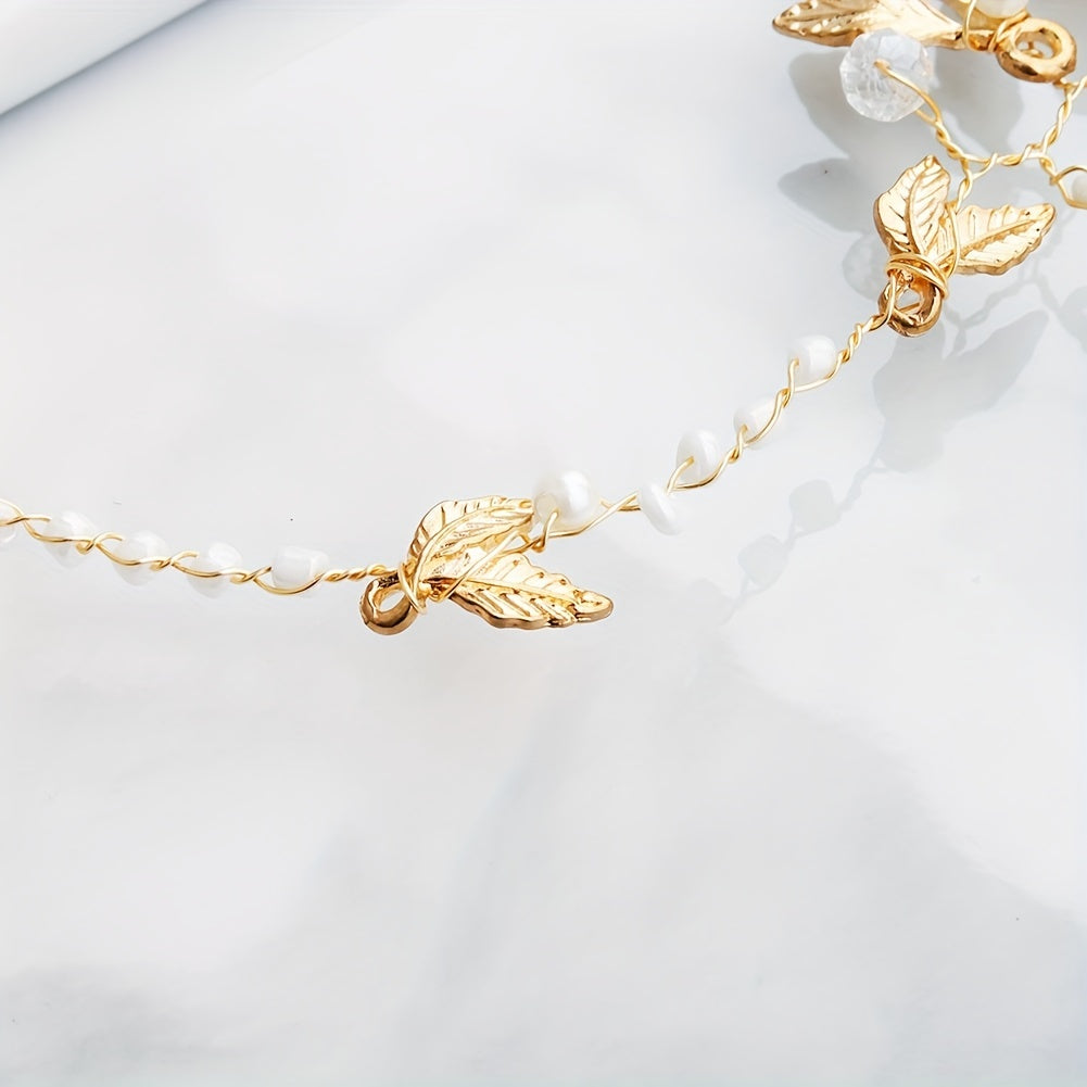 Flower & Pearl Hair Comb Bridal Wedding Accessory