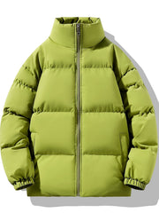 Men's Lightweight Puffer Jacket Stand Collar Winter Warm Outerwear