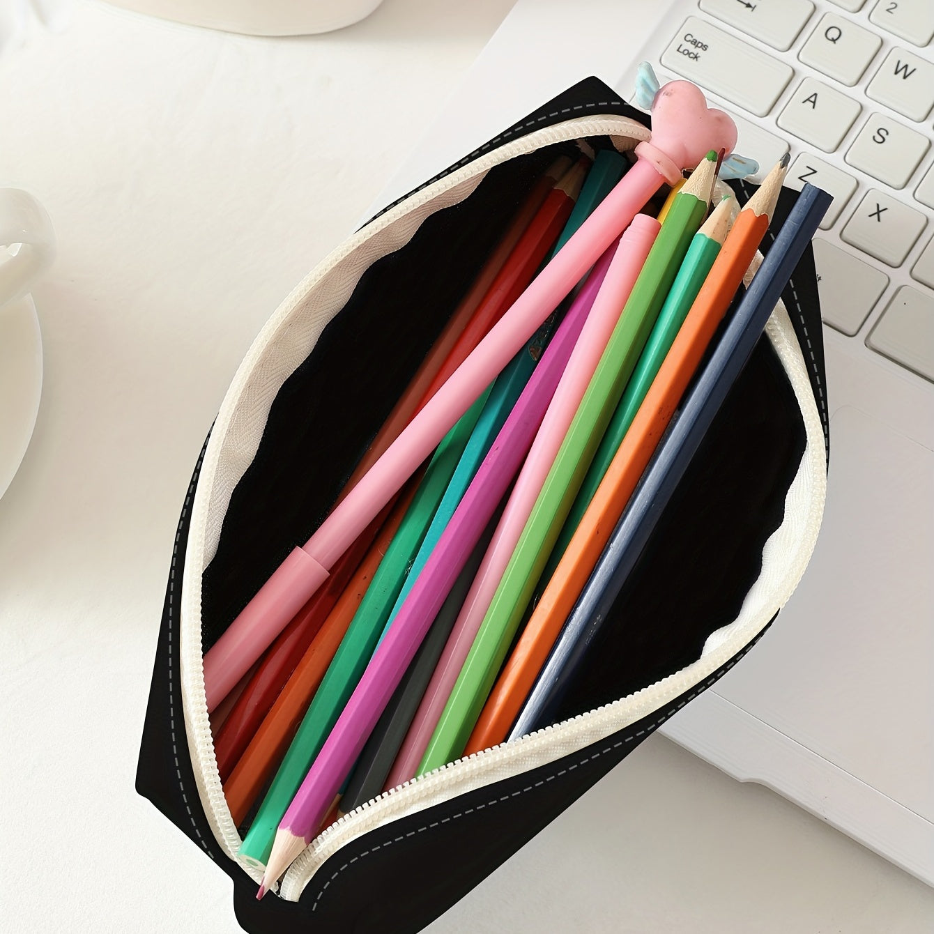 Large Capacity Pencil Case Zippered Student Pen Case School Supplies