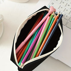Large Capacity Pencil Case Zippered Student Pen Case School Supplies