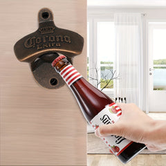 Vintage Beer Bottle Opener Wall Mount Antique Metal Hardware with Mount Screws