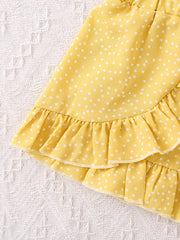 2pcs Baby Girls Polka Dot Print Set Toddler Summer Clothes