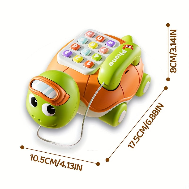 Cartoon Phone Toy with Piano Music and Lights for Babies