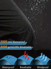 Men's Waterproof Cycling Pants Zipper Pocket Lightweight Windproof Outdoor Pants