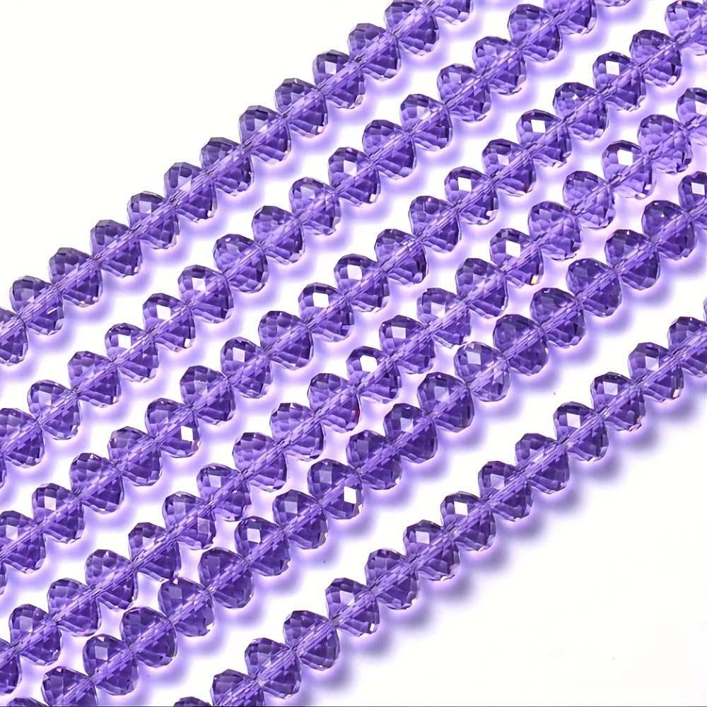 100pcs 6mm Crystal Glass Flat Beads for Jewelry Making