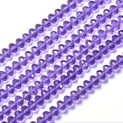 100pcs 6mm Crystal Glass Flat Beads for Jewelry Making