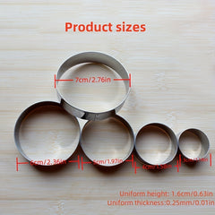 5pcs Stainless Steel Biscuit Pastry Dough Cutter Fondant Mold Cookie Maker
