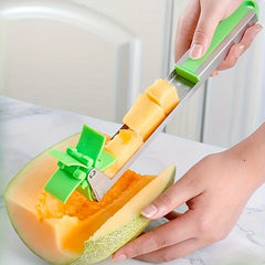 Outdoor Watermelon Cutting Machine Stainless Steel Fruit Slicer