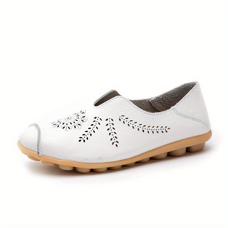 Women's Hollow Out Flat Loafers Low Top Breathable Shoes