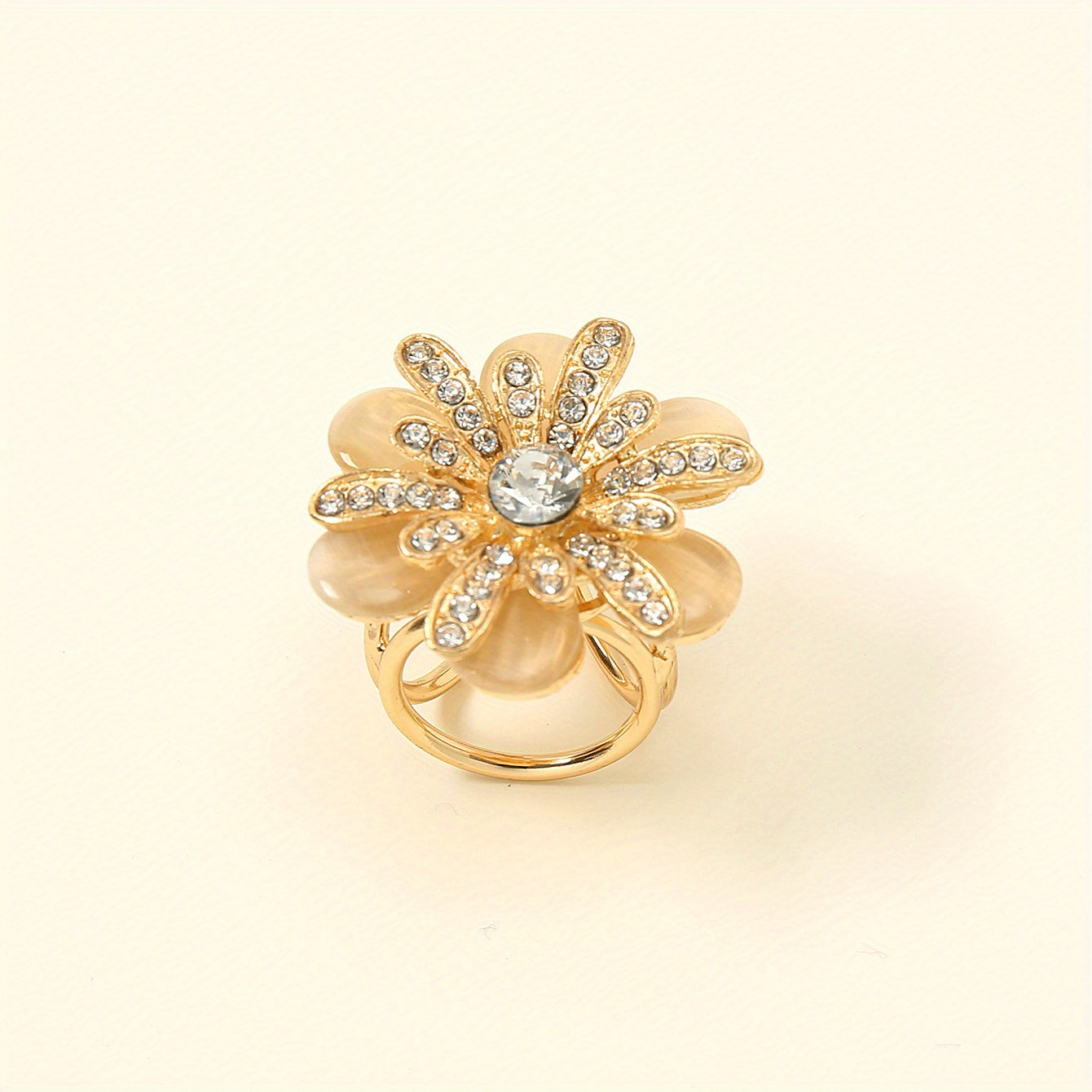 Flower Rhinestone Scarf Ring Scarf Buckle Clip Women Casual Outdoor Scarf Buckle