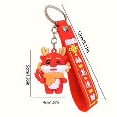 Fortune Dragon Keychain Bag Purse Hanging Pendant Decorative Ornament
