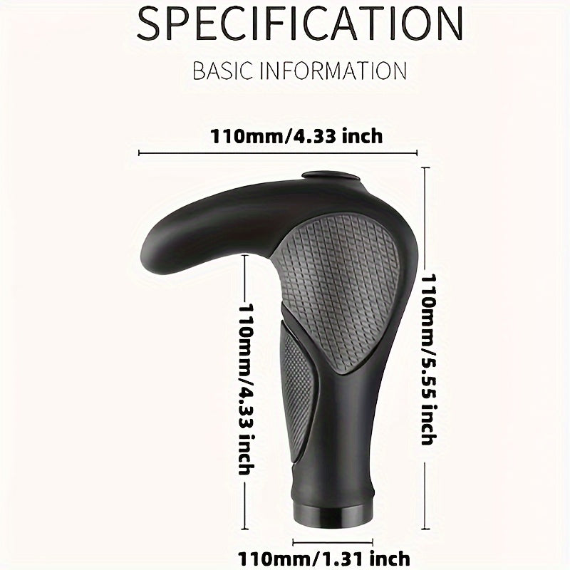 Mountain Bike Rubber Horn Grips Double sided Locking Auxiliary Handles