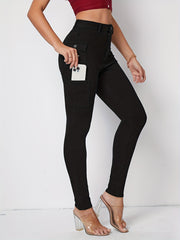 High Stretch Cargo Denim Pants Y2K & Kpop Style