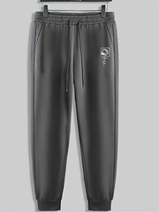 Hat Print Men's Pants Drawstring Sweatpants Casual Trousers Spring Autumn