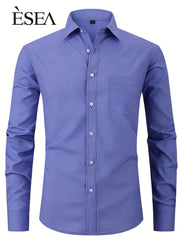 Men's Classic Button Up Shirt With Chest Pocket