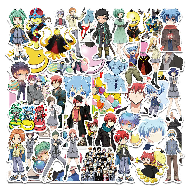 100pcs Assassination Classroom Korosensei Series Waterproof Stickers
