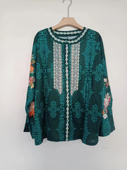 Floral Print Button Up Boho Blouse