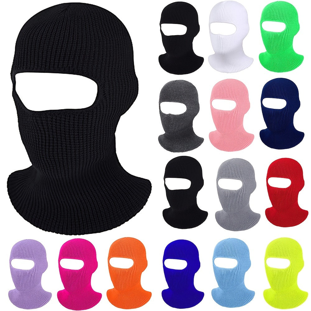 Knitted Full Face Cover Winter Hat For Outdoors