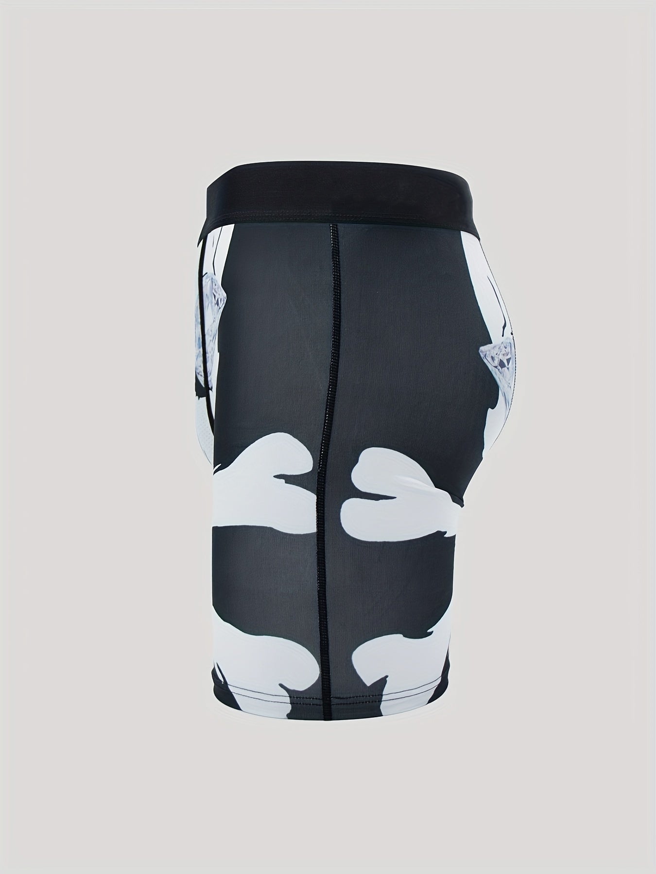 Men's Skull Graphic Boxer Shorts High Stretch Elastic Waist Beach Shorts