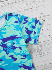 Boys Camo T Shirt and Shorts Set for Summer