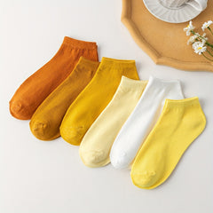 6 Pairs Crew Ankle Socks Comfy & Breathable Women's Stockings