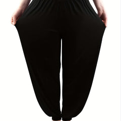 Stretchy Baggy Pants Casual Yoga Pants Women's Clothing