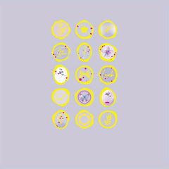 15pcs Sparkling Sealing Wax Stickers Semi-Transpar...
