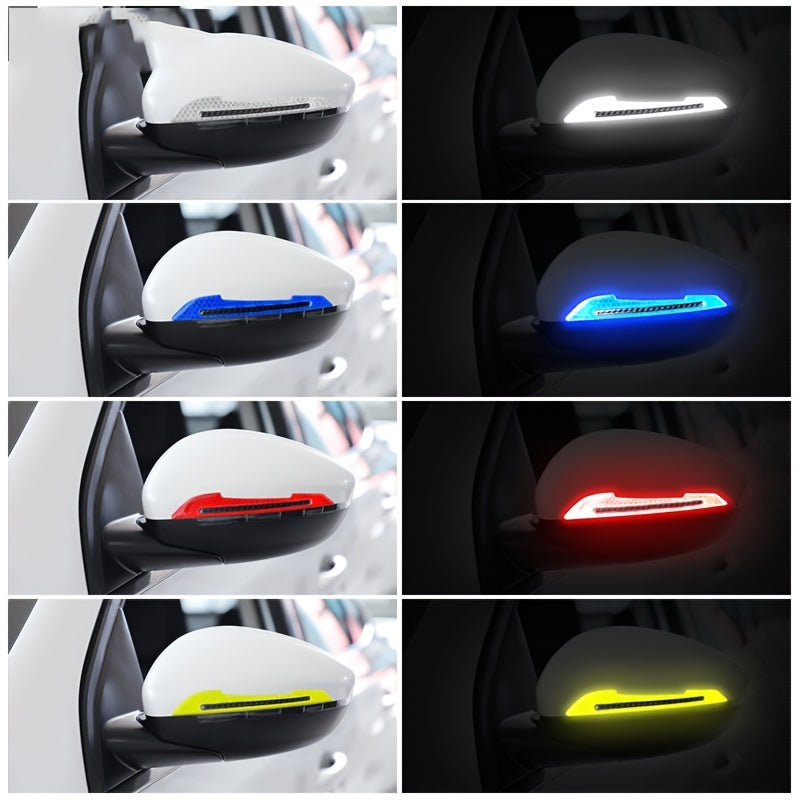 Reflective Side Mirror Stickers for Enhanced Car Safety & Style