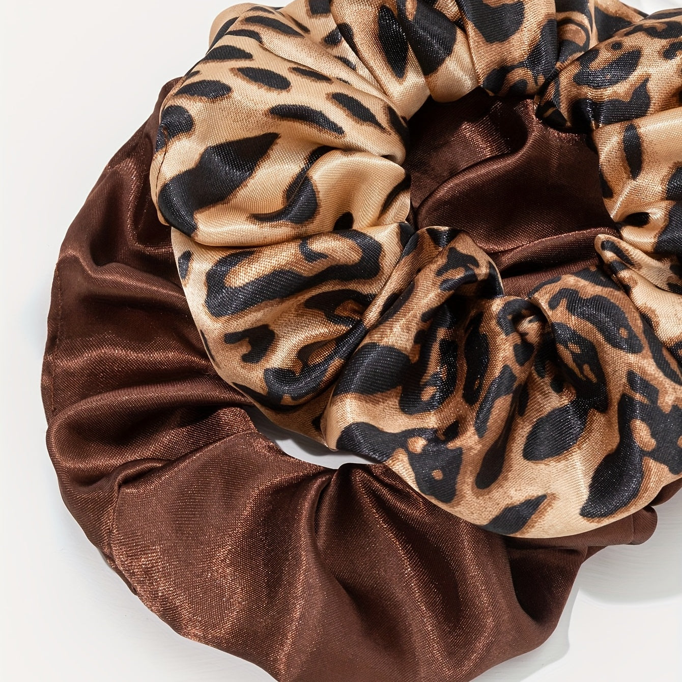 12pcs Leopard Print Scrunchie Hair Tie Y2K Hair Rope Accessory