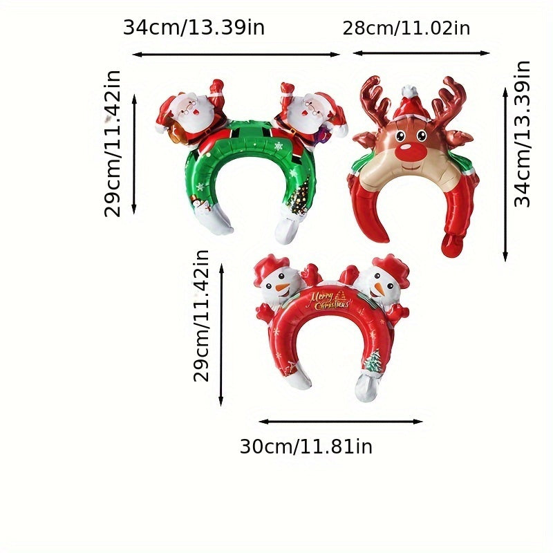 Christmas Headwear Aluminum Film Balloon - Santa Claus Christmas Hat
