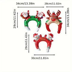 Christmas Headwear Aluminum Film Balloon - Santa Claus Christmas Hat