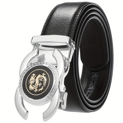 Men's Automatic Buckle Cowhide Leather Belt