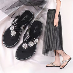 Women's Summer Flat Sandals Herringbone Slippers