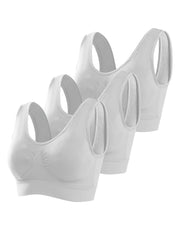 3pcs Wireless Sports Bras Yoga Tank Women's Lingerie