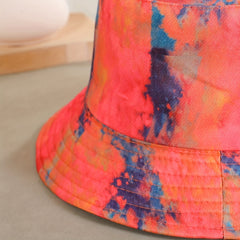 Unisex Foldable Sunshade Bucket Hat - Colorful Printed Double Sided Sun Hat