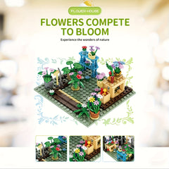 Flower House Building Set Construction Model Kit for Stack Skills Training